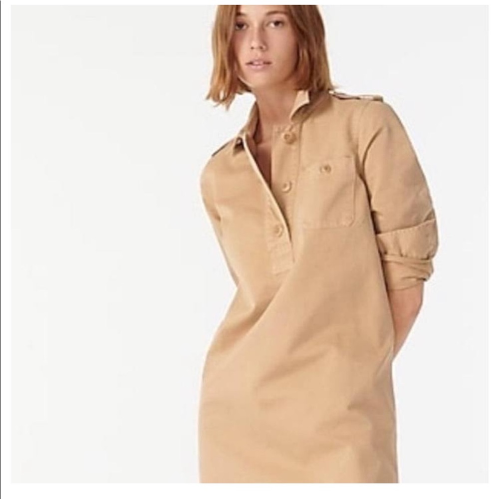 NWT JCREW khaki shift dress SZ XS